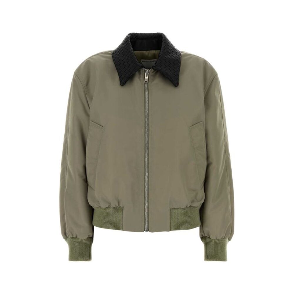 Bottega Veneta Women Sage Green Nylon Jacket